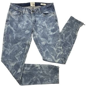 2007 Dylan George Lucy Low Rise Skinny Acid Wash Ankle Zip Jeans 29 Actually 31